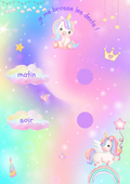 Tableau d'autonomie - Thème LICORNE