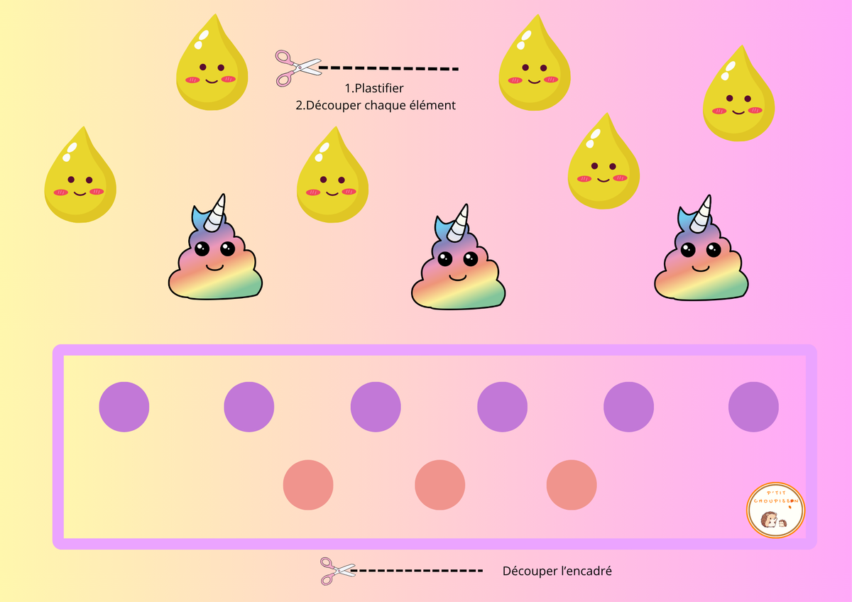 Tableau d'autonomie - Thème LICORNE