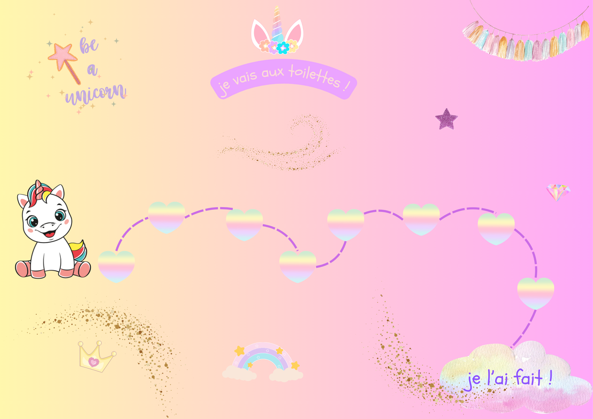 Tableau d'autonomie - Thème LICORNE